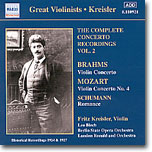 Fritz Kreisler 프리츠 크라이슬러 협주곡 레코딩 전곡 2집 - 브람스 / 모차르트 / 슈만 (The Complete Concerto Recording Vol.2 - Brahms / Mozart / Schumann)