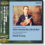 Mozart : Violin Concerto No.3, No.4 &amp; No.5 : Henryk Szerying