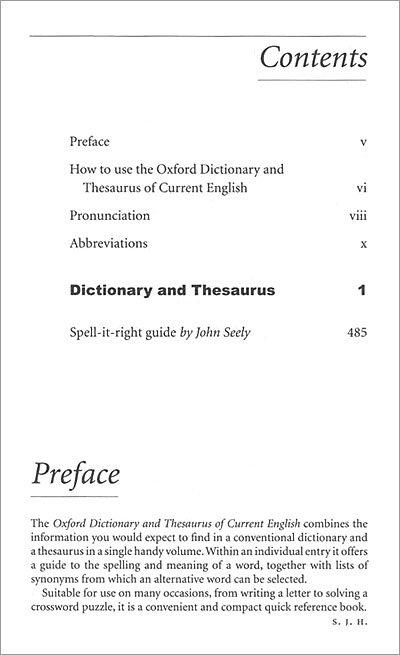 Oxford Dictionary and Thesaurus of Current English