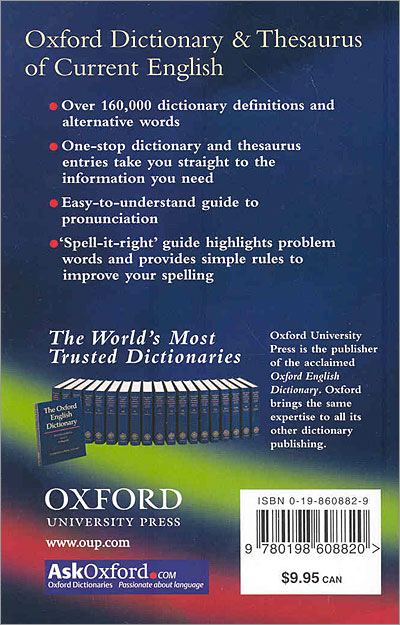 Oxford Dictionary and Thesaurus of Current English