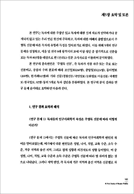 신문 독자 프로파일 연구