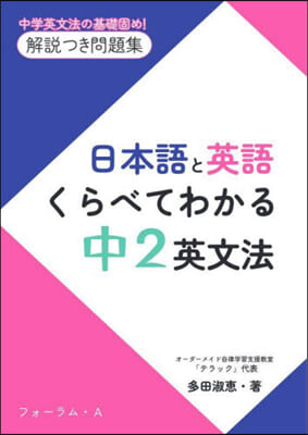 日本語と英語 くらべてわかる 中2英文法