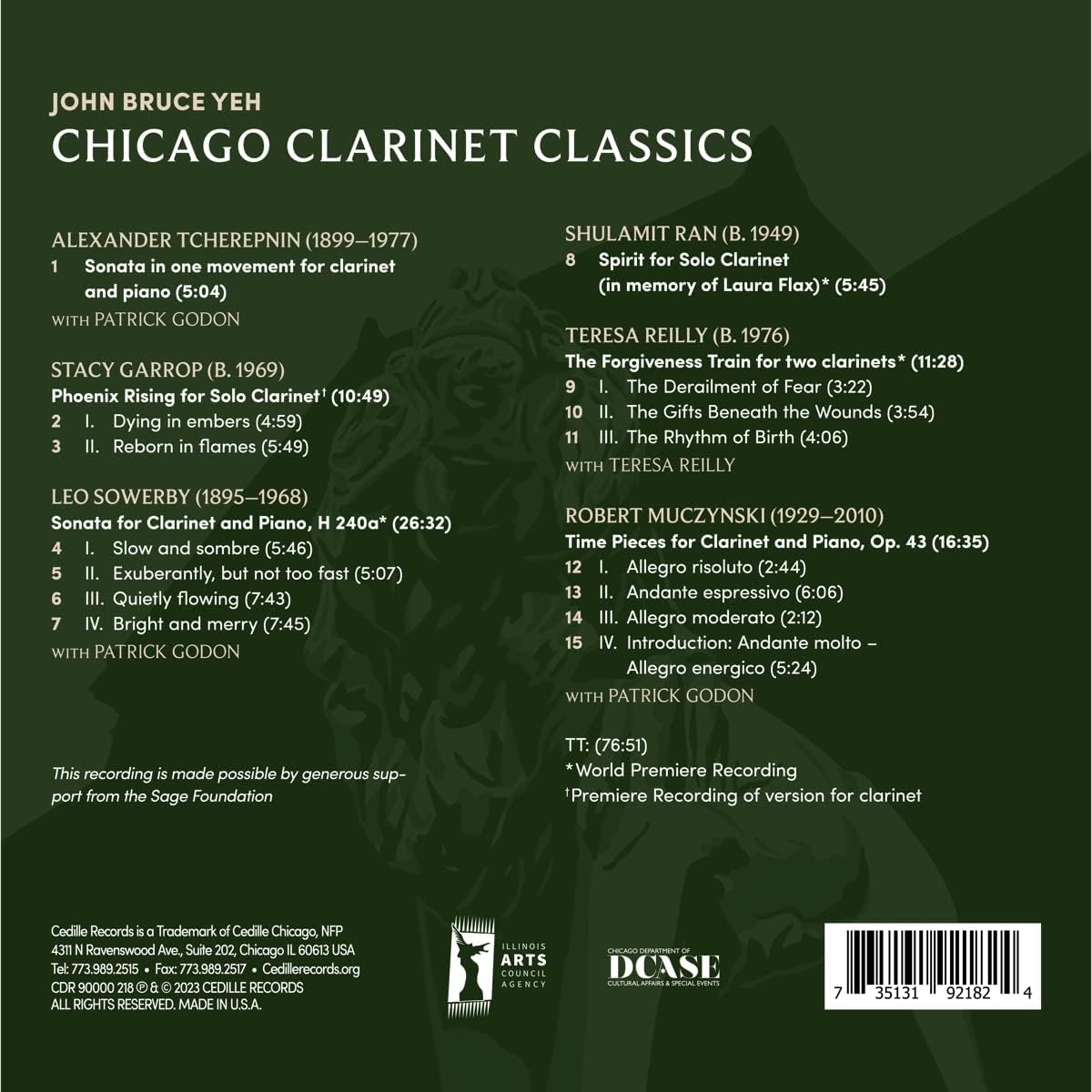 John Bruce Yeh 시카고의 클라리넷 음악 (Chicago Clarinet Classics)