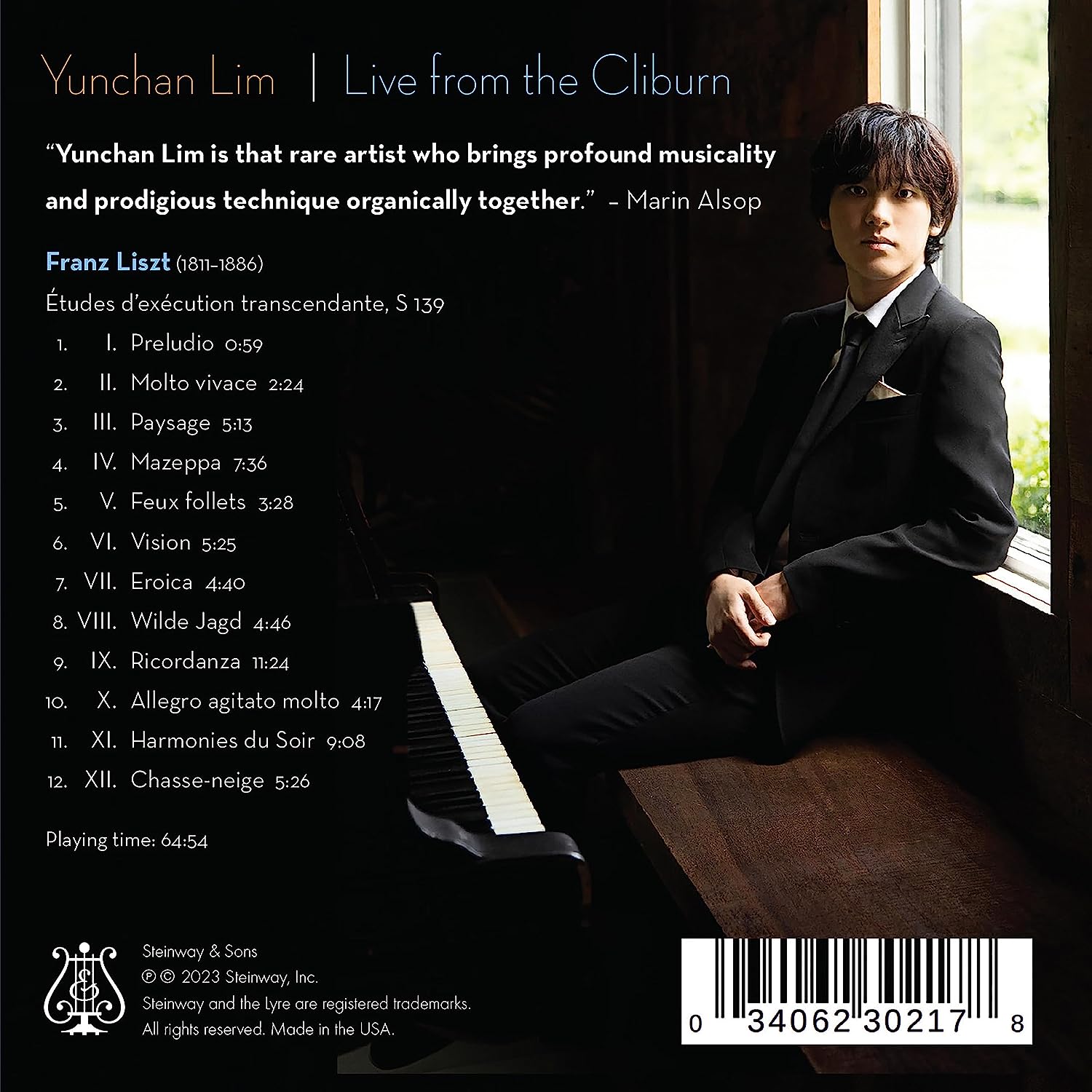 임윤찬 - 리스트: 초절기교 연습곡 [반 클라이번 콩쿠르 실황 녹음] (Yunchan Lim Live from the Cliburn)