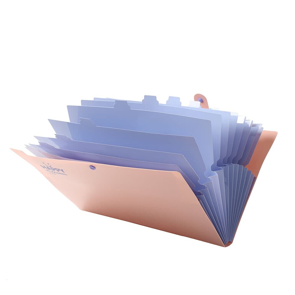 파스텔 도큐먼트 파일 3p세트(13칸) 핑크 파일케이스