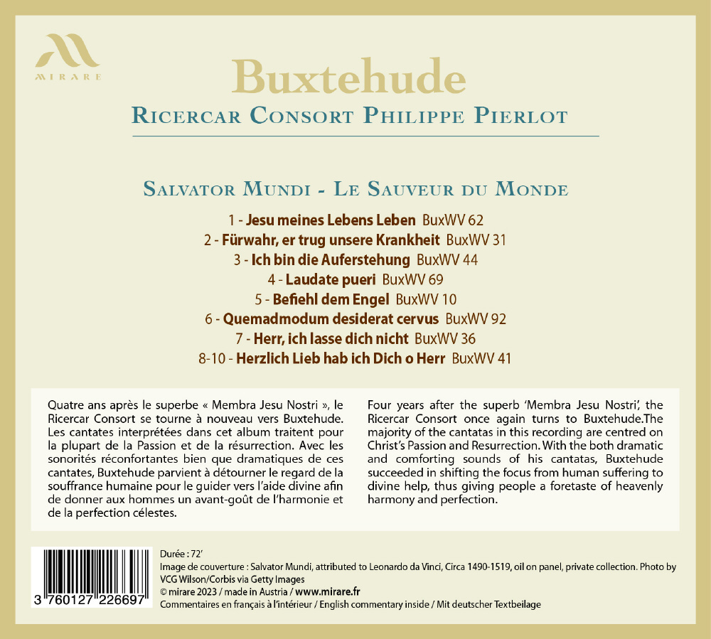 Philippe Pierlot 북스테후데: 수난과 부활의 칸타타집 (Buxtehude - Salvator Mundi)
