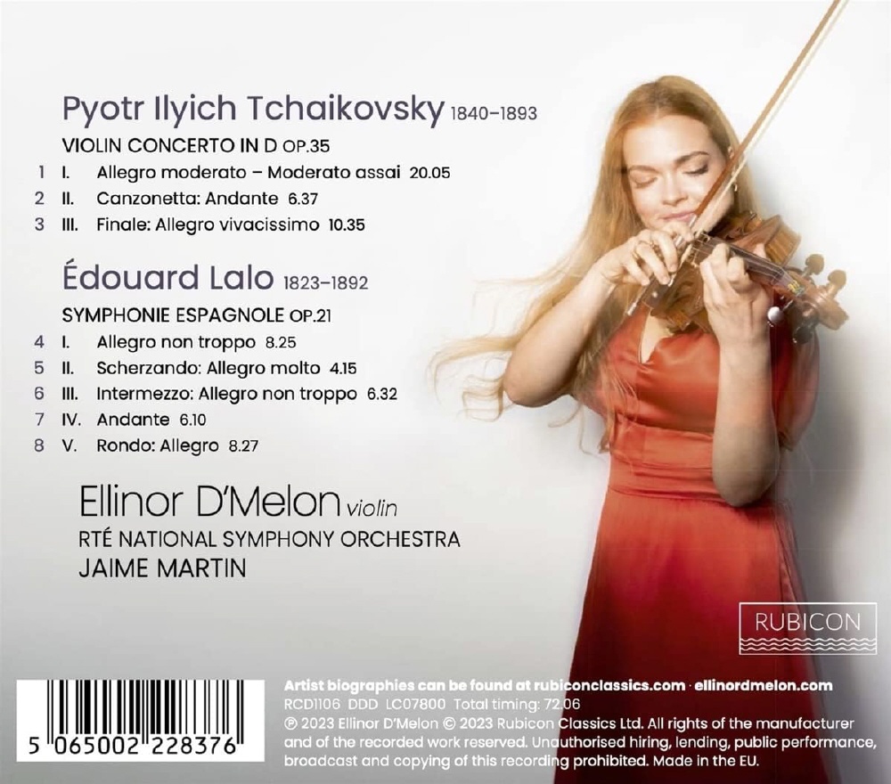 Ellinor D`Melon 차이코프스키 / 랄로: 바이올린 협주곡 (Tchaikovsky: Violin Concerto / Lalo: Symphonie Espagnole)