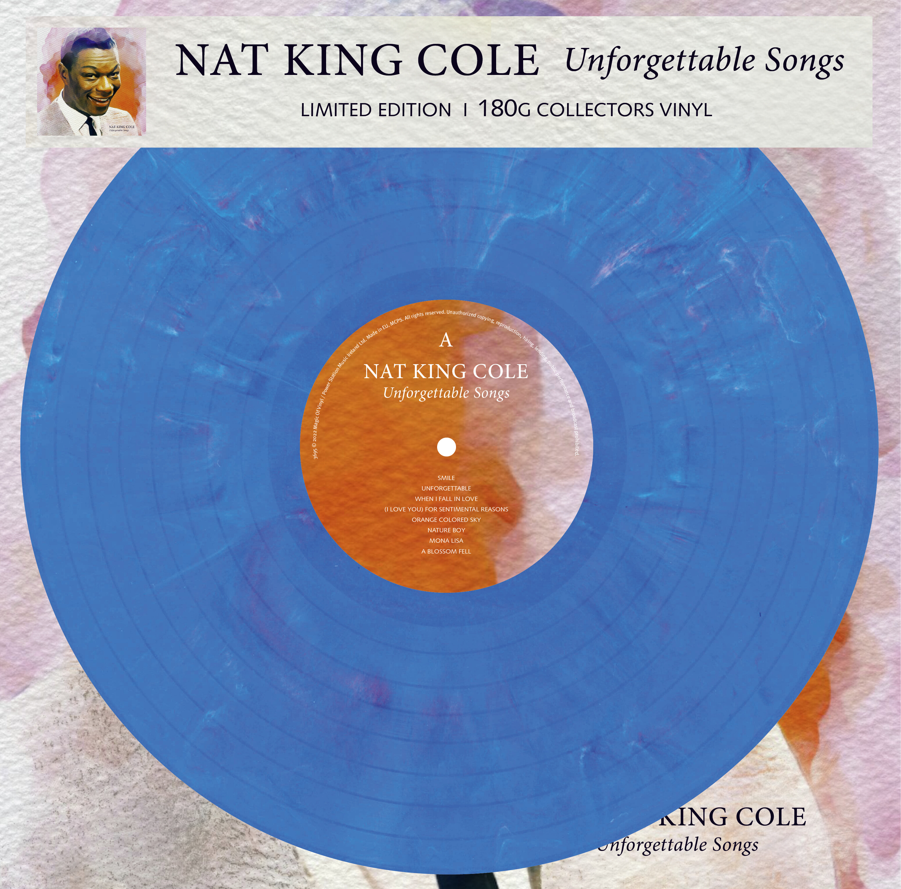 Nat King Cole (냇 킹 콜) - Unforgettable Songs [블루 마블 컬러 LP]