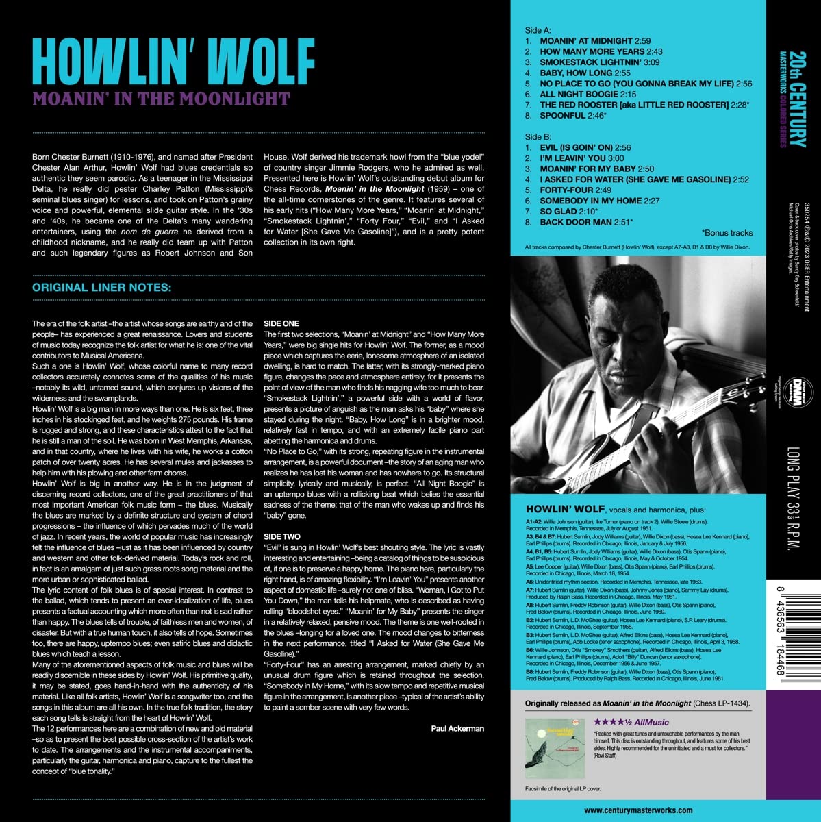 Howlin' Wolf (하울링 울프) - Moaning In The Moonlight [블루 컬러 LP]