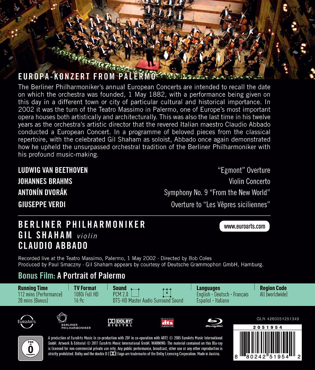 Claudio Abbado 브람스: 바이올린 협주곡 / 드보르작: 교향곡 9번 (Brahms: Violin Concerto op. 77 / Dvorak: Symphony No. 9 op. 95)