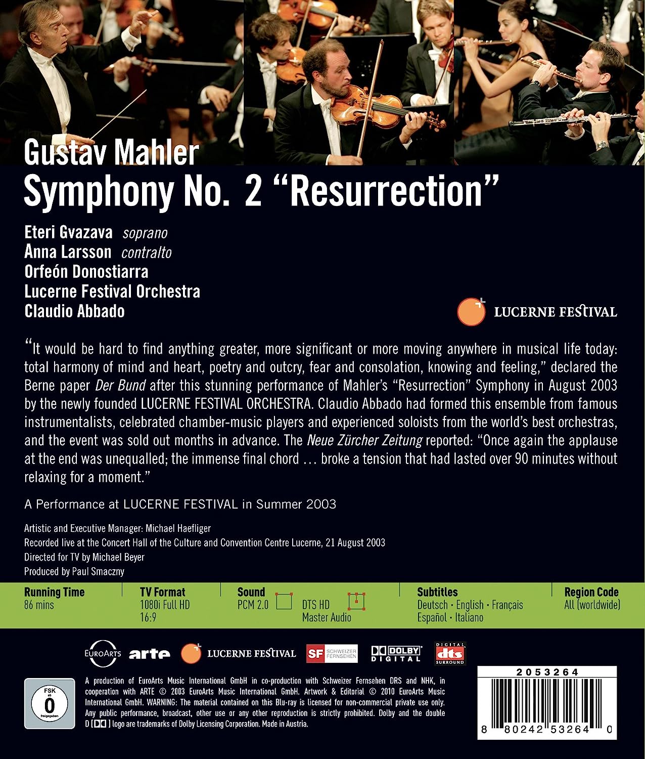Claudio Abbado 말러: 교향곡 2번 (Mahler: Symphony No.2)