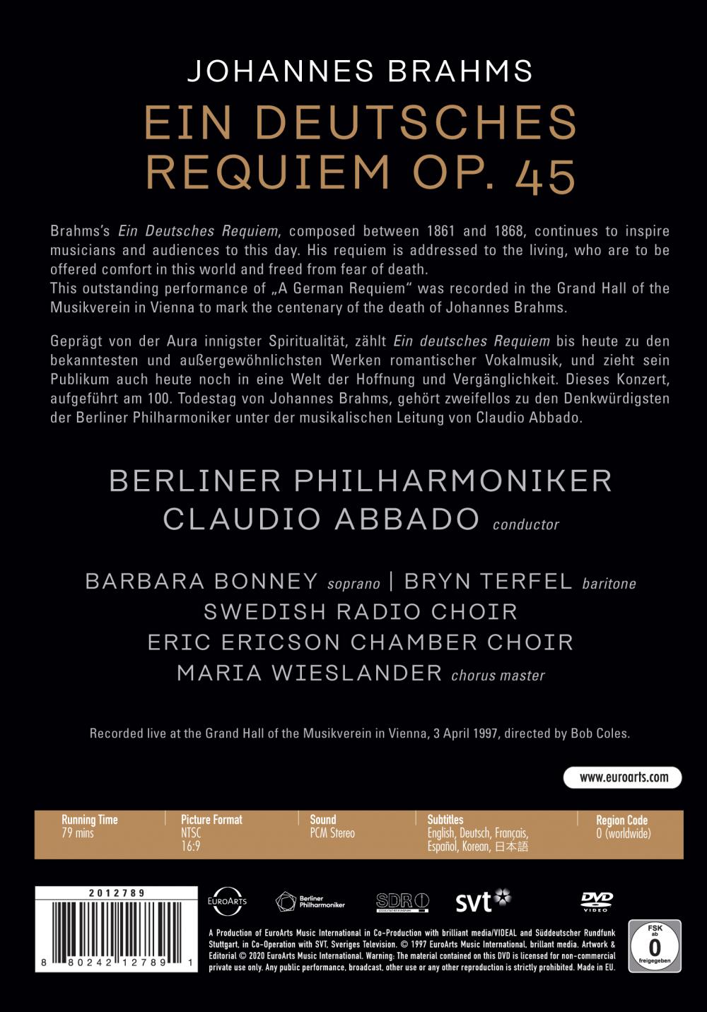 Claudio Abbado 브람스: 독일 레퀴엠 (Brahms: Ein Deutsches Requiem)