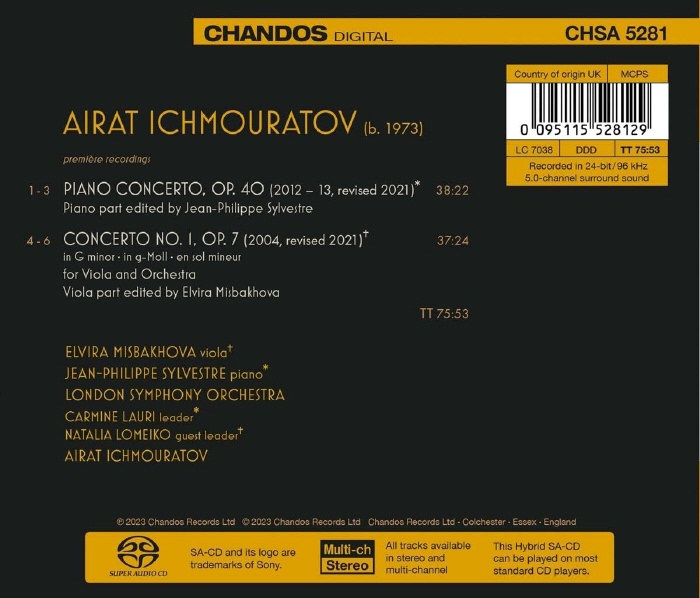 Airat Ichmouratov 이슈무라토프: 피아노 협주곡, 비올라 협주곡 1번 (Ichmouratov: Piano Concerto, Viola Concerto No. 1)