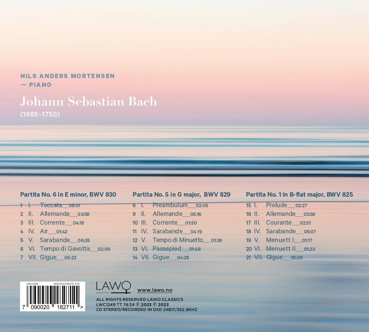 Nils Anders Mortensen 바흐: 파르티타 1, 5, 6번 (Bach: Partitas BWV825, BWV829, BWV830)