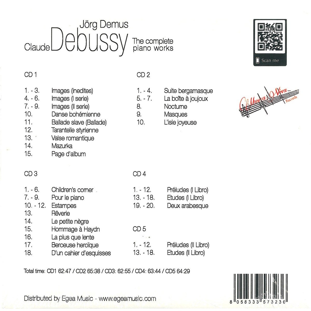 Jorg Demus 드뷔시: 피아노 작품 전곡 (Debussy: The Complete Piano Works) 