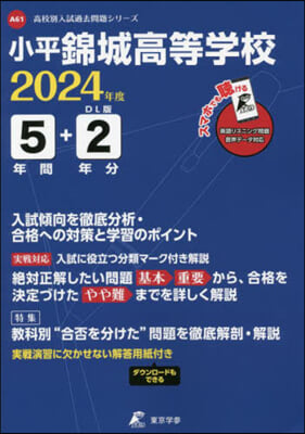 小平錦城高等學校 5年間+2年分入試傾向