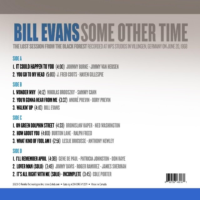 Bill Evans (빌 에반스) - Some Other Time Vol. 2 [2LP]