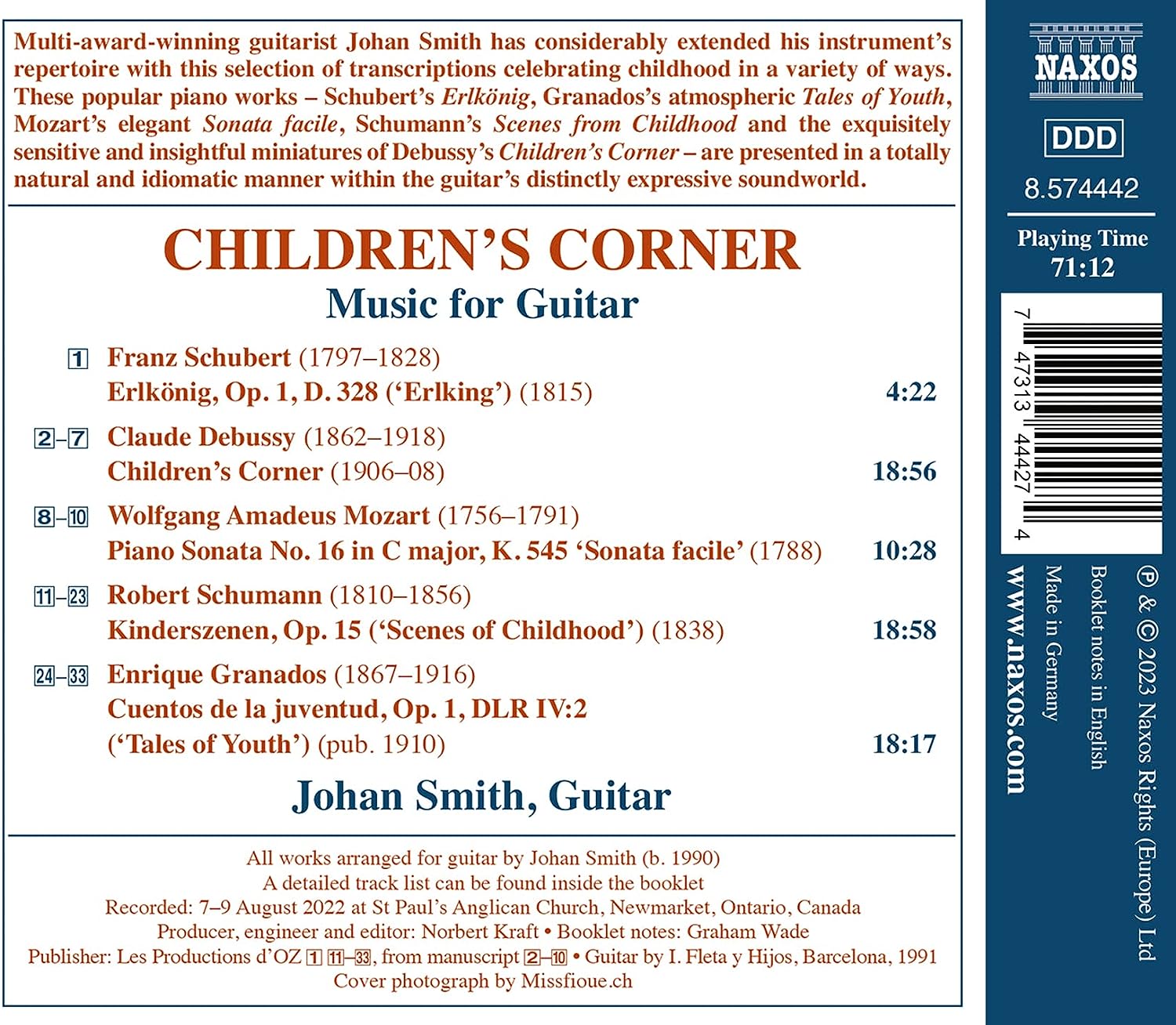 Johan Smith 요한 스미스 기타 리사이틀 - 어린 시절을 위한 헌사 (Children's Corner)