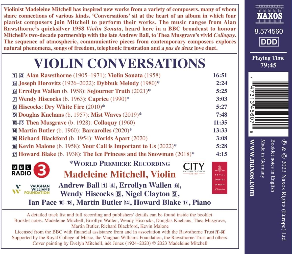 Madeleine Mitchell 바이올린과의 대화들 - 현대 영국 작곡가들의 바이올린 소나타 작품집 (Violin Conversations)
