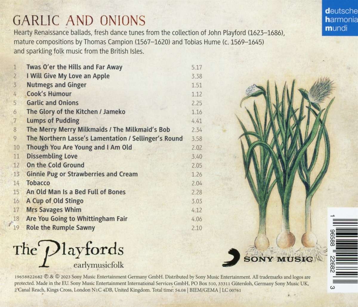 The Playfords 영국 르네상스 시대 민속 음악 연주집 (Garlic & Onions)