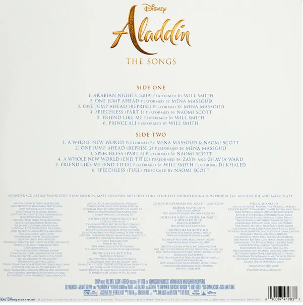 알라딘 영화음악 (Aladdin 2019 : The Songs OST) [LP]