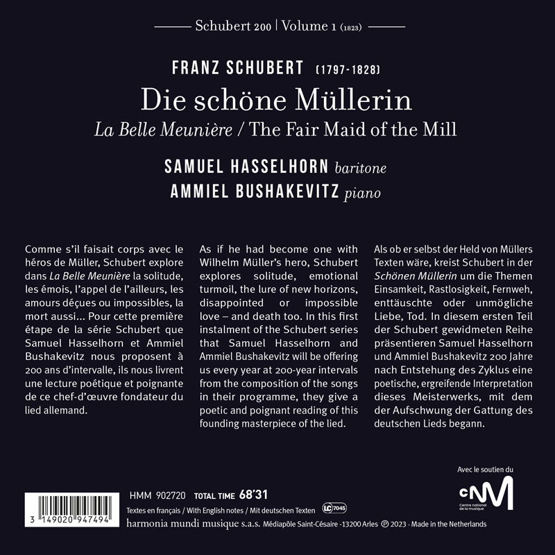 Samuel Hasselhorn 슈베르트: 아름다운 물방앗간의 아가씨 (Schubert: Die Schoene Mullerin, D.795)