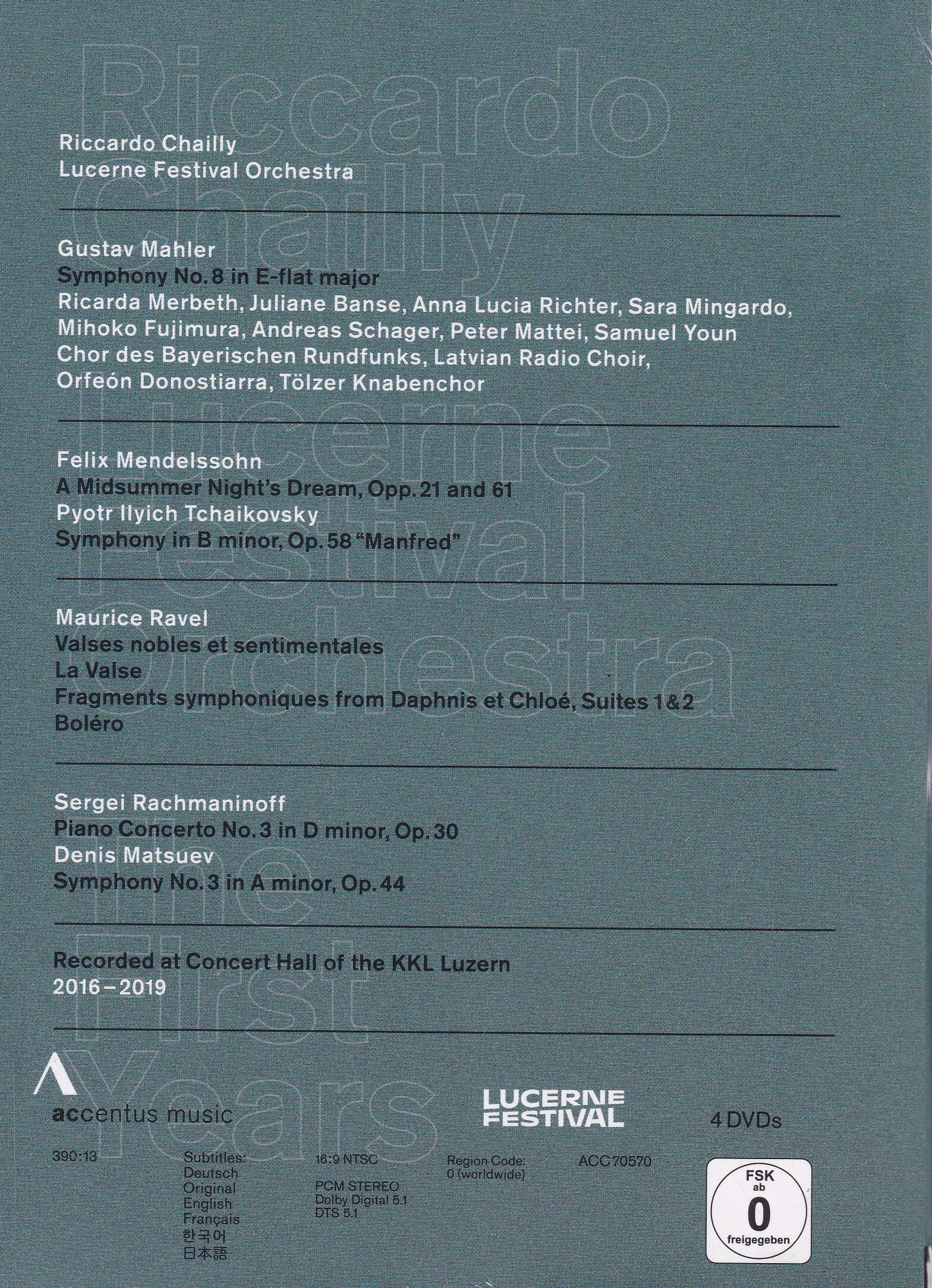 Riccardo Chailly 리카르도 샤이 - 루체른 페스티벌 오케스트라 (Riccardo Chailly, Lucerne Festival Orchestra - The First Years)