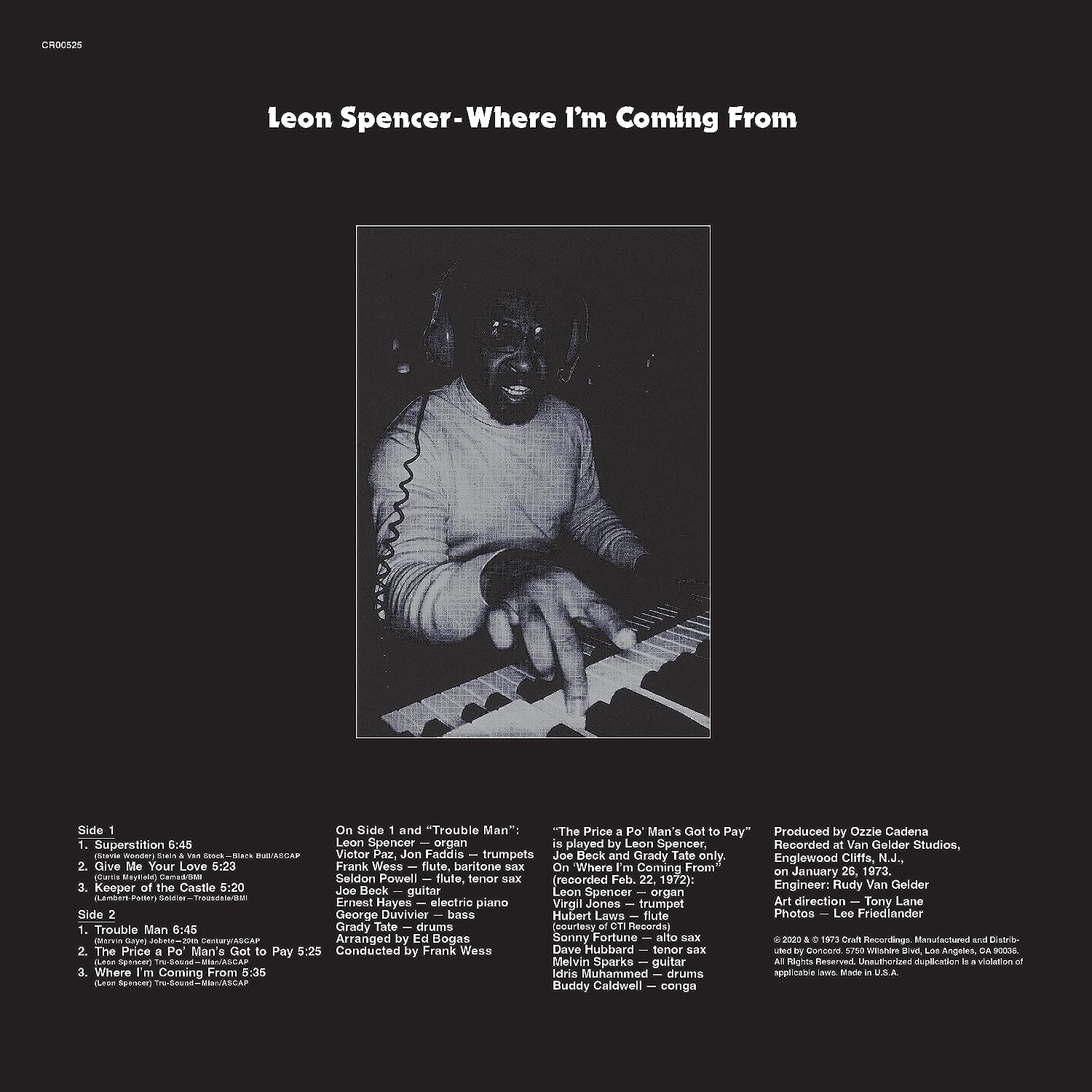 Leon Spencer (레온 스펜서) - Where I'm Coming From [LP] 