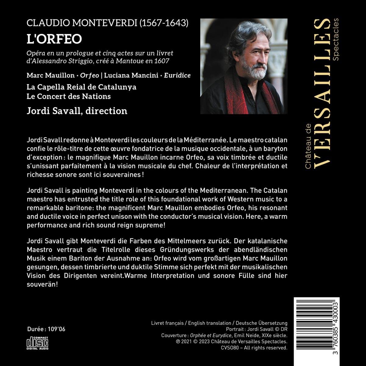 Jordi Savall 몬테베르디: 오르페오 전곡 (Monteverdi: l'Orfeo)