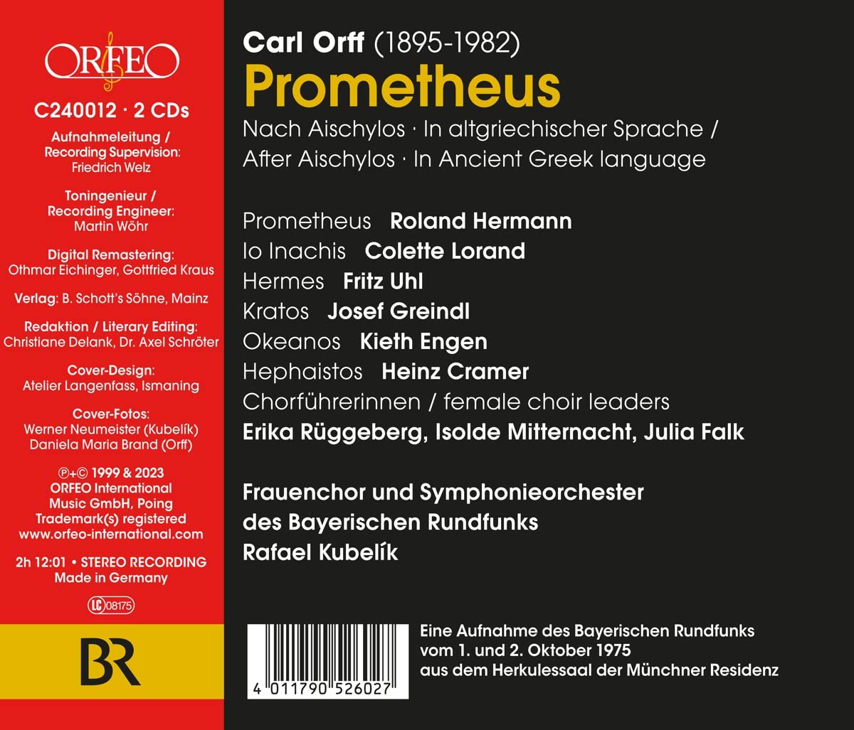 Rafael Kubelik 오르프: 오페라 '프로메테우스' (Orff: Prometheus)