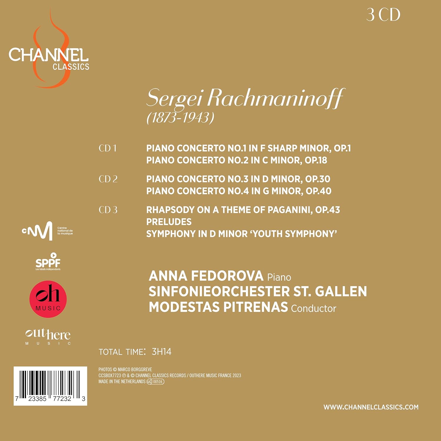 Anna Fedorova 라흐마니노프: 피아노 협주곡 전곡, 파가니니 주제 광시곡 (Rachmaninoff: Piano Concertos & Other Works)