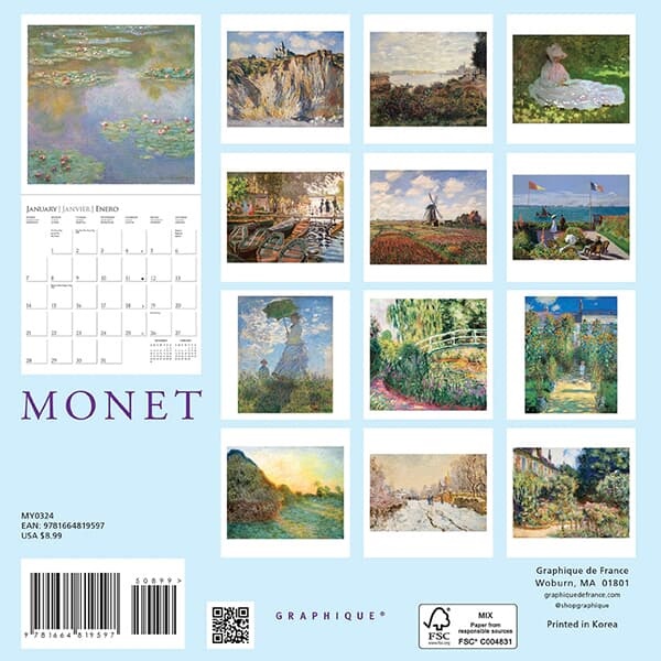 2024 미니캘린더 Monet (GR)