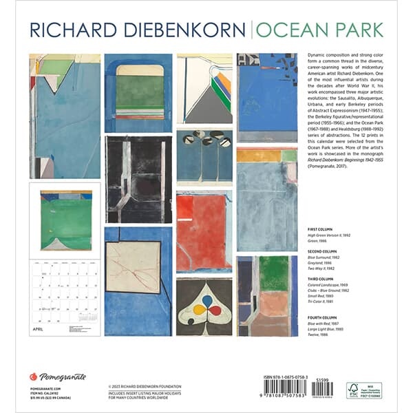 2024 캘린더 Ocean Park -Richard Diebenkorn