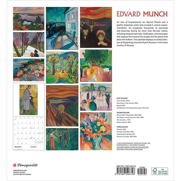 2024 캘린더 Edvard Munch