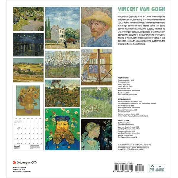 2024 캘린더 Vincent van Gogh