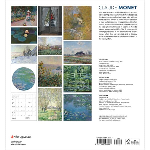 2024 캘린더 Claude Monet