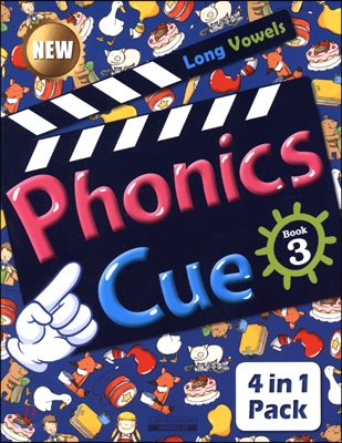 Phonics Cue Book 3 Long Vowels : 4 in 1 Pack