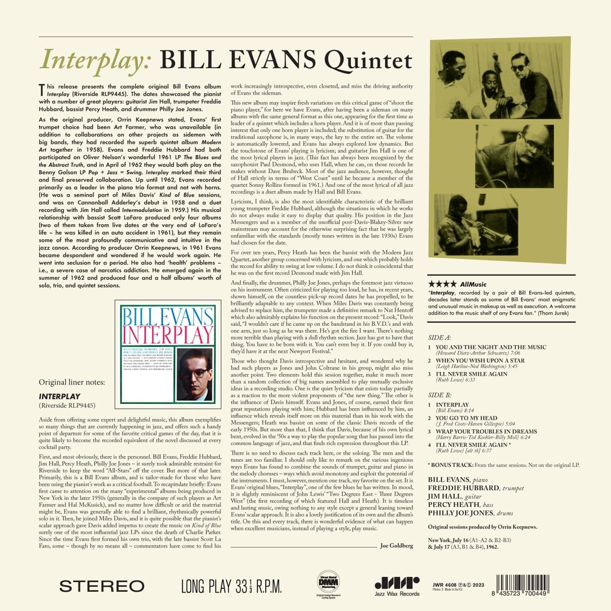 Bill Evans (빌 에반스) - Interplay [LP]
