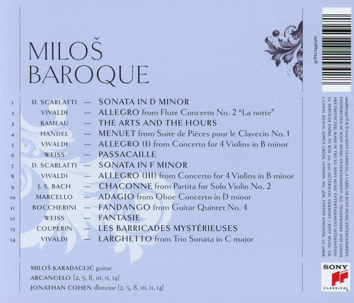 Milos Karadaglic 밀로쉬 카라다글로치 기타 연주집 (Baroque)