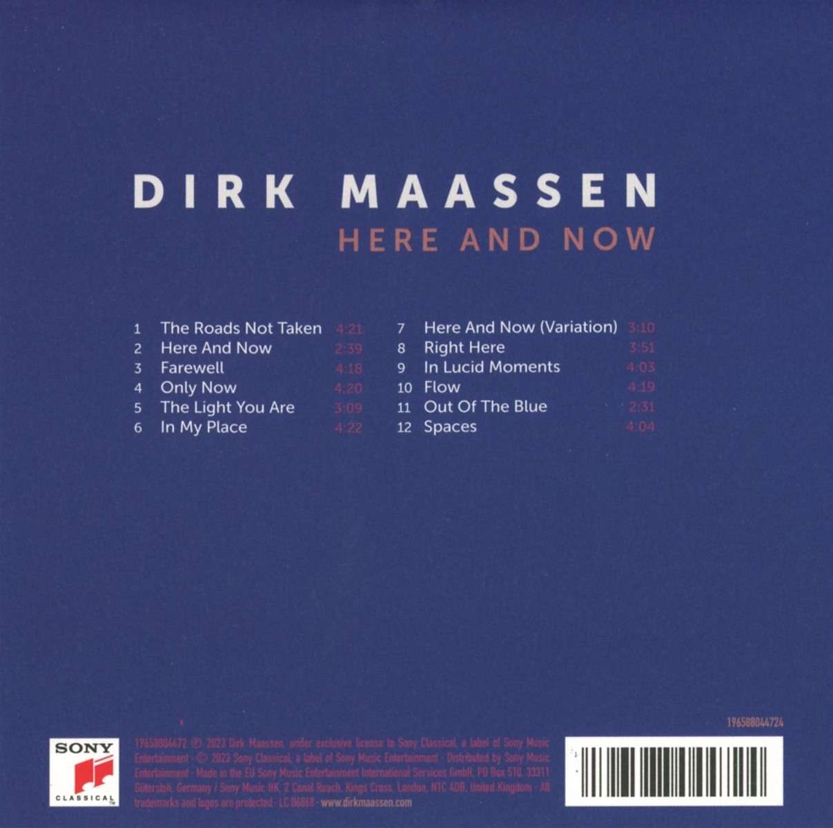 Dirk Maassen (더크 마센) - Here and Now