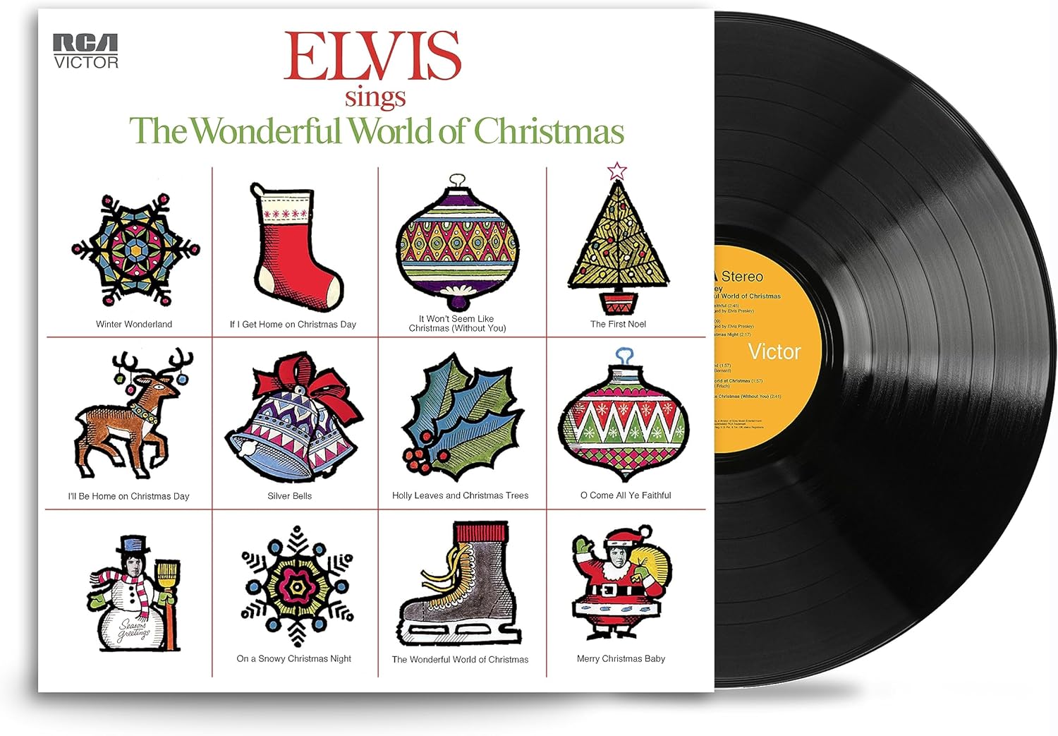 Elvis Presley (엘비스 프레슬리) - Elvis Sings The Wonderful World of Christmas [LP]