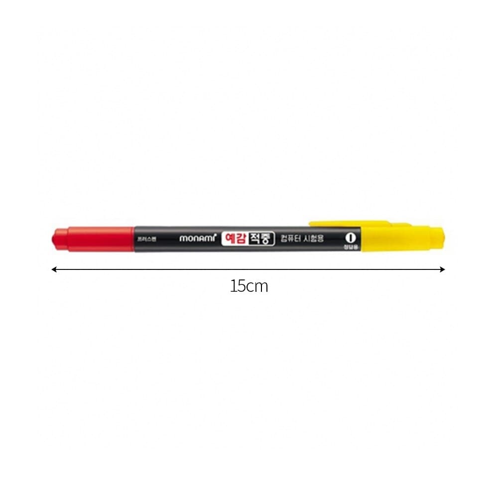 모나미 트윈 컴퓨터용펜 예감적중 12개입(검정 빨강)