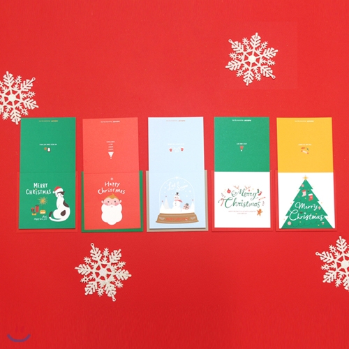 호호 X-MAS card 5종 세트