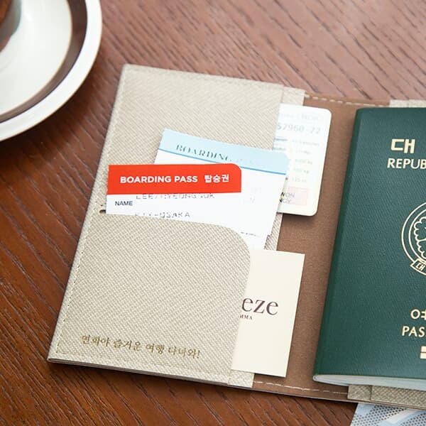 여권 지갑 파우치 케이스 보관 여행용 가방 휴대용 편리한 심플한 가죽 비건레더 선물용