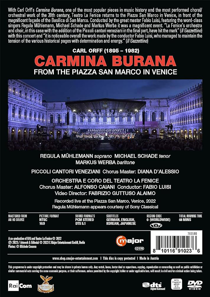 Fabio Luisi 카를 오르프: 세속 칸타타 '카르미나 부라나' (Carl Orff: Carmina Burana)