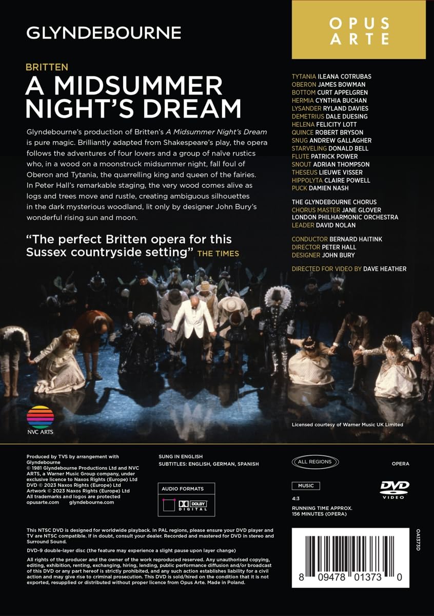 Bernard Haitink 브리튼: 오페라 '한여름 밤의 꿈' (Britten: A Midsummer Night's Dream)