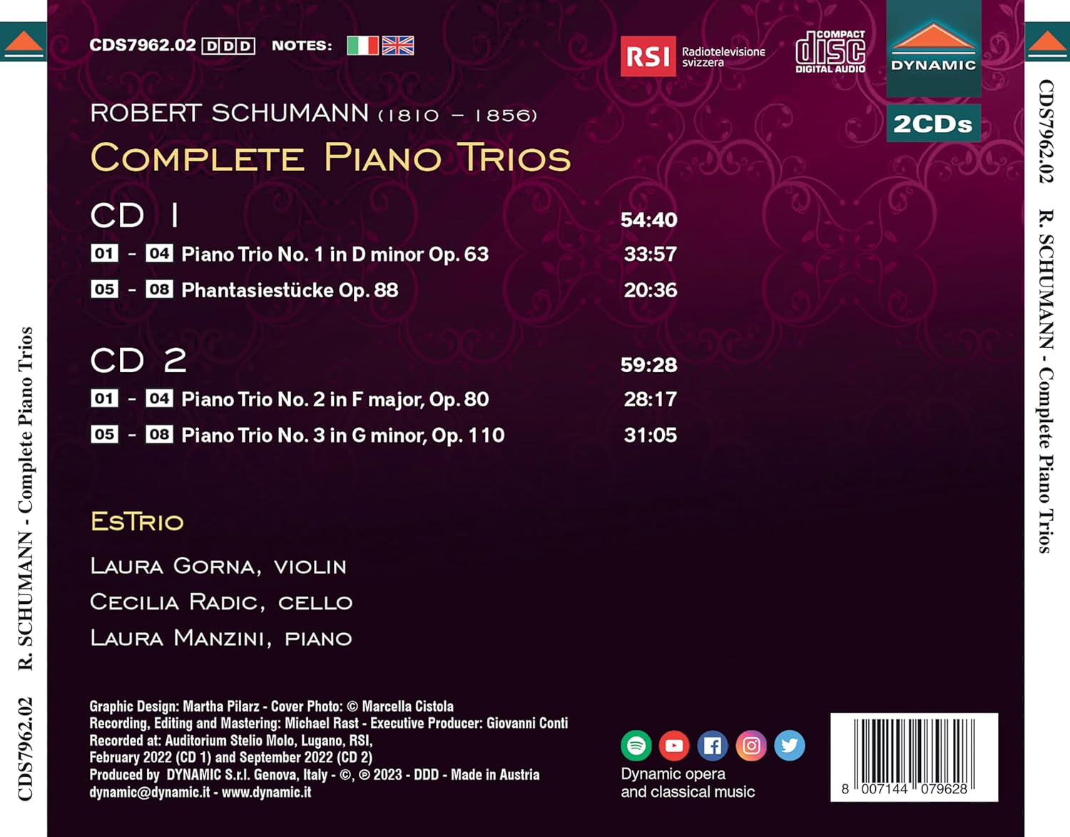 EsTrio 슈만: 피아노 삼중주 전곡 (Schumann: Complete Piano Trios)