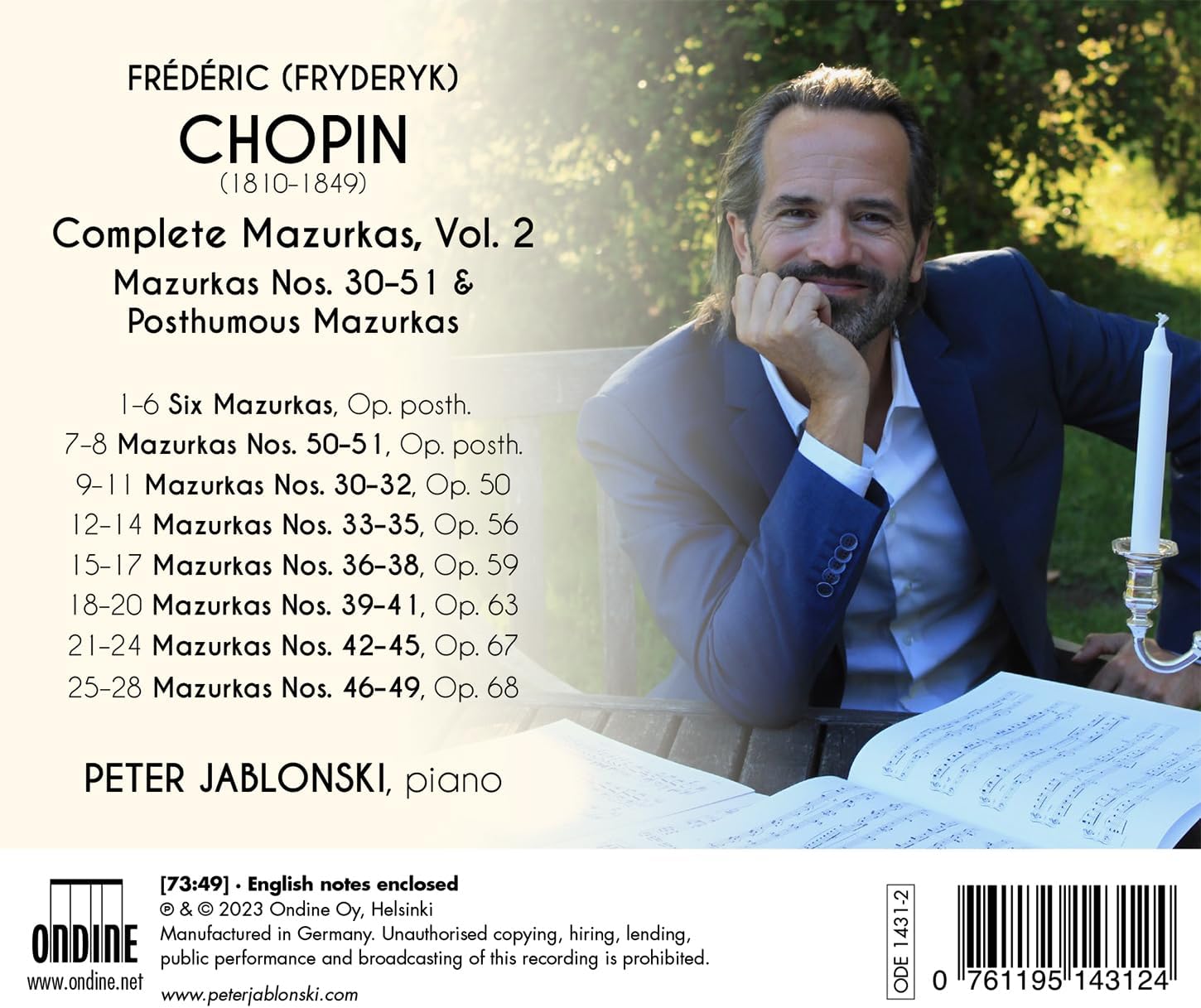 Peter Jablonski 쇼팽: 마주르카 전곡 2집 (Chopin: Complete Mazurkas, Vol. 2)