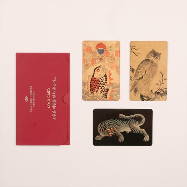 [YES24배송]전통민화 순금카드 골드바 3종 행운의카드 시험선물