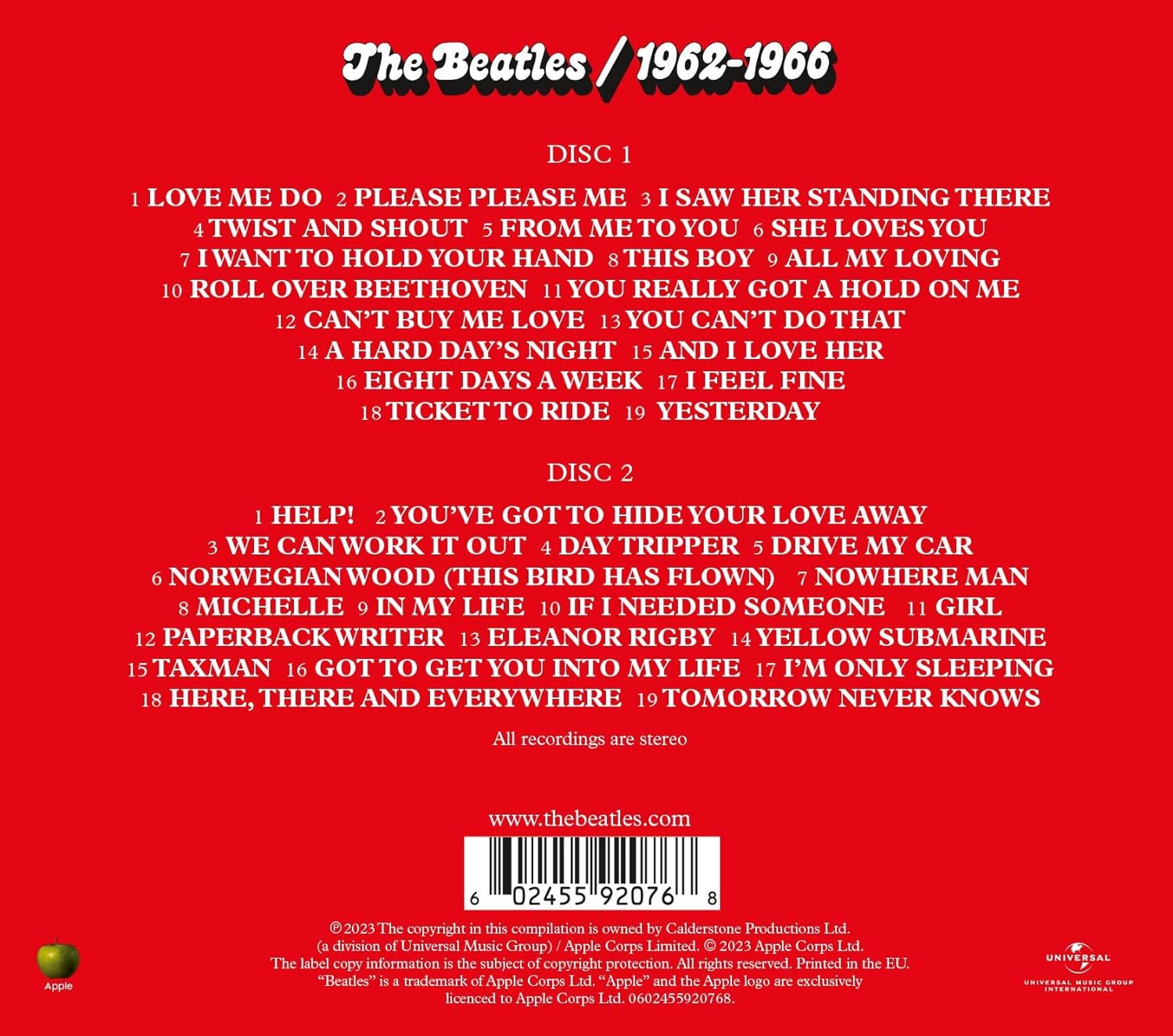 The Beatles (비틀즈) - 1962-1966 [RED] 